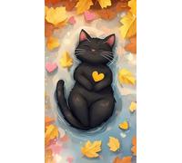 ARTGOTO Peinture par Numero Adulte Grand Format,40x70cm Peinture par Numéro Adulte Animaux Chat A,Paint by Numbers for Adults pour Décoration Murale(Sans Cadre)