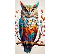 ARTGOTO Peinture par Numero Adulte Grand Format,40x70cm Peinture par Numéro Adulte Animaux Hibou A,Paint by Numbers for Adults pour Décoration Murale(Sans Cadre)