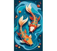 ARTGOTO Peinture par Numero Adulte Grand Format,40x70cm Peinture par Numéro Adulte Animaux Poisson A,Paint by Numbers for Adults pour Décoration Murale(Sans Cadre)