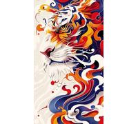 ARTGOTO Peinture par Numero Adulte Grand Format,40x70cm Peinture par Numéro Adulte Animaux Tigre A,Paint by Numbers for Adults pour Décoration Murale(Sans Cadre)