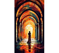 ARTGOTO Peinture par Numero Adulte Grand Format,40x70cm Peinture par Numéro Adulte Horreur B,Paint by Numbers for Adults pour Décoration Murale(Sans Cadre)
