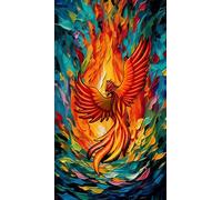 ARTGOTO Peinture par Numero Adulte Grand Format,40x70cm Peinture par Numéro Adulte Phoenix A,Paint by Numbers for Adults pour Décoration Murale(Sans Cadre)