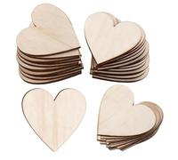 ARTGUTS Lot de 100 cœurs décoratifs en bois de 5 cm - Petits cœurs en bois pour bricoler - Idéal comme décoration de dispersion et de table ainsi que pour écrire pour un mariage et la Saint-Valentin