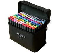 ARTHEHE Feutre a Alcool 80 Couleurs Marqueurs de Dessin Feutres à Alcool Twinmarkers Professionnel Dessin