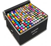 ARTHEHE Feutre Alcool 168 Couleurs Feutres à Alcool Promarker Marqueurs de Dessin Professionnel Twinmarkers