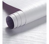 Arthome Blanc Bois Papier Peint Autocollant 27cmx254cm,Auto Adhesif Film Vinyle Décoratif pour comptoir, armoire, surface de meuble et revêtement mural,Facile à nettoyer et amovible