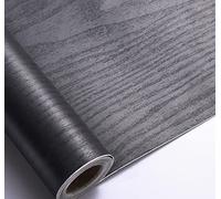 Arthome Noir Bois Papier Peint Autocollant 27cmx254cm,Auto Adhesif Film Vinyle Décoratif pour comptoir, armoire, surface de meuble et revêtement mural,Facile à nettoyer et amovible