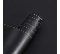 Arthome Noir Mat Contact Papier Peel and Stick 30cmx254cm Papier Peint Noir Solide Texturé Film Vinyle Décoratif Autocollant pour Comptoir Armoires Rénovation Meubles Décoration Murale Recouvrement