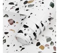 Arthome WALL DECOR Arthome Terrazzo Papier Peint, 40cmx6m Autocollant Granit Papier Peint, Auto Adhesif Papier Peint Amovible Décoratif Film pour Cuisine, comptoir, étagères, Vinyle Imperméable