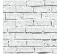 Arthouse 696800 Papier peint blanc, brique, 53 cm x 10,05 m, 623004/696800