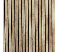 Papier peint à lattes de bois Naturel Arthouse 923800 - Marron - 10m x 53cm - Imitation bois
