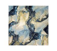 Arthouse Papier peint abstrait marbre bleu sarcelle doré 693404 - Pierre de granit métallique