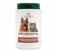 ARTHROVITAL 120 Comprimés - Complément Articulaire Chien & Chat - Glucosamine Chondroïtine + Harpagophytum + Acide Hyaluronique - Soutien Mobilité & Confort Articulation - Fabriqué en France
