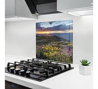 ARTHUB® Crédence de Cuisine en Verre 100x100 cm, Beautiful Spring View | Protection Contre Les éclaboussures, Revêtement Mural en Carreaux, Plaque en Verre, Verre trempé, Paysages, Printemps