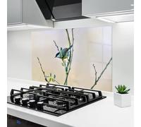 ARTHUB® Crédence de Cuisine en Verre 60x100 cm, Beautiful Spring Bird | Protection Contre Les éclaboussures, Revêtement Mural en Carreaux, Plaque en Verre, Verre trempé, Paysages, Printemps