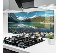 ARTHUB® Crédence de Cuisine en Verre 60x150 cm, Breathtaking View | Protection Contre Les éclaboussures, Revêtement Mural en Carreaux, Plaque en Verre, Verre trempé, Paysages, Lacs