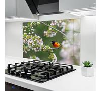 ARTHUB® Crédence de Cuisine en Verre 60x80 cm, Spring Flower Trees | Protection Contre Les éclaboussures, Revêtement Mural en Carreaux, Plaque en Verre, Verre trempé, Paysages, Printemps