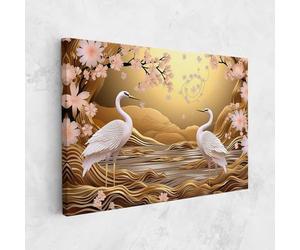 ARTHUB® Tableau sur toile 40x60 cm, Pink Chinese Flowers | Décoration de salon, Tableaux suspendus, Décoration murale, Décoration de maison, moderne, asiatique