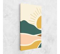 ARTHUB® Tableau sur toile 60x120 cm, Sunset Connection 01 | Décoration de salon, Tableaux suspendus, Décoration murale, Décoration de maison, paysages, coucher de soleil