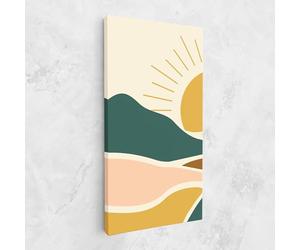 ARTHUB® Tableau sur toile 60x120 cm, Sunset Connection 01 | Décoration de salon, Tableaux suspendus, Décoration murale, Décoration de maison, paysages, coucher de soleil