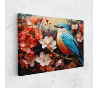 ARTHUB® Tableau sur toile 70x100 cm, Pretty Bird Sitting Art | Décoration de salon, Tableaux suspendus, Décoration murale, Décoration de maison, moderne, texture de peinture