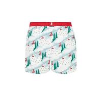 ARTHUR - Caleçon Homme avec Maintien intégré - 100% Coton Bio - Confort et Soutien Optimal - Motif 2CV en Montagne - Taille M