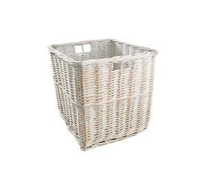 Arthur Cameron - Cube de rangement en osier avec poignées intégrées - 32 x 32 x 31 cm - Unité de rangement cube, parfait pour chambre ou salon - Boîte en osier, Panier Kallax, Panier de rangement