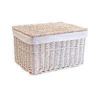 Arthur Cameron Panier de rangement en osier naturel (taille S, blanc délavé)