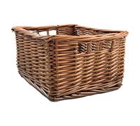 Arthur Cameron - Panier de rangement rectangulaire en osier avec poignées - 29 x 25 x 15 cm - Petit panier en osier - Organisateur de salle de bain - Rangement pour chambre à coucher (marron distillé)