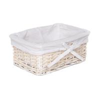 Arthur Cameron Petit panier en osier naturel (blanc lavé)