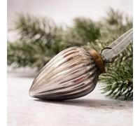 Arthur Cameron - Petites décorations de sapin de Noël en verre craquelé de 5 cm - Décorations de sapin de Noël traditionnelles et petites en verre soufflé à la main pour arbres de Noël traditionnels