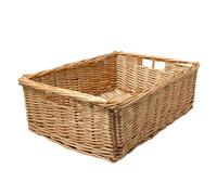 Arthur Cameron - Plateau de rangement rectangulaire en osier peu profond - Tissé à la main par des artisans qualifiés dans le nord de la Chine, un panier de rangement est la solution de rangement
