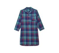 ARTHUR - Chemise de Nuit Homme Manches Longues - 100% Coton Chaud et Doux pour l'hiver - Motif Thomas Tartan Carreaux Vert - Taille L