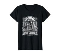 Arthur et Guenièvre Camelot dans Shadow Gothic T-Shirt Graphique avec Valeur, Femme, Noir, M