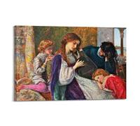 Arthur Hughes-A Music Party Fine Art Poster Impression sur toile Décoration d'intérieur 30 x 45 cm