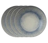 Arthur Krupp 67382AA4 Lot de 4 assiettes à pizza 32 cm Bleu clair