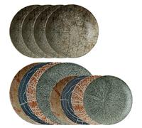 ARTHUR KRUPP - Set 12 Pièces Service Assiettes Table Nature Essence Porcelaine