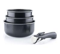 ARTHUR MARTIN AM120B Set de 3 casseroles 16-18-20 cm + 1 poignée - Tous feux dont induction
