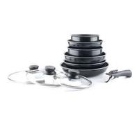 ARTHUR MARTIN AM310B Batterie de cuisine 10 pieces - Tous feux dont induction Noir G