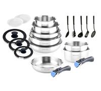Arthur Martin AMBI20S Batterie de Cuisine Tous Feux Dont Induction Inox, 20 Pieces
