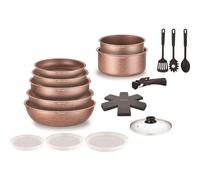 Batterie De Cuisine Induction - Arthur Martin - Am5865 - Aluminium - 18 Pièces - Poignée Amovible - Tous Feux Dont Induction