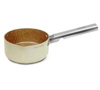 ARTHUR MARTIN, Casserole 16 cm Grand Chef, Aluminium forgé, revêtement anti adhérent, poignées et anses en acier rivet, Tous feux dont induction, Compatible Lave Vaisselle, Crème