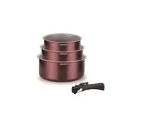Set De 3 Casseroles - Arthur Martin - Am1088 - Tout Feux Dont Induction - 16/18/20 Cm + 1 Poignée Amovible - Aluminium