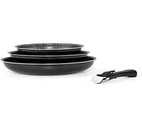 Arthur Martin Set de 3 poêles amovibles Noir 20/24/28 cm