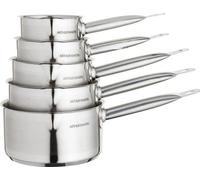 ARTHUR MARTIN Set de de 5 Casseroles - Acier inoxydable - Intérieur satiné avec graduation - Bec verseur - Tous feux dont induction