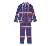 ARTHUR - Pyjama boutonné Homme Carreaux Hugo - Ensemble de Pyjama Homme - Chemise Manches Longues et Pantalon - 100% Flannelle de Coton - Marine - Taille S
