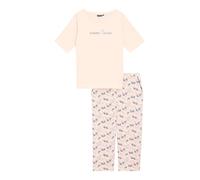 ARTHUR - Pyjama Corsaire Femme Sommeil Levant - Ensemble de Pyjama Femme - T-Shirt Manches Courtes et Pantalon mi-Long - Coton Issu de l'agriculture Biologique - Rose Poudre - Taille XL