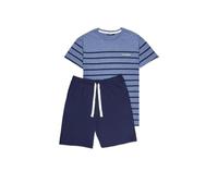 ARTHUR - Pyjama Court Homme, Ensemble Manches Courtes et Short - 100% Coton Bio léger, Doux et Confortable - Motif Denim - Taille XXL