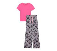ARTHUR - Pyjama Femme Anémone - Tenue d'Intérieur ou Ensemble de Pyjama Femme - T-Shirt Manches Courtes et Pantalon - en Modal Fluide et Doux - Marine - M