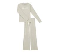 ARTHUR - Pyjama Femme Belle de Nuit - Tenue d'Intérieur ou Ensemble de Pyjama Femme - T-Shirt Manches Longues et Pantalon - Modal Fluide et Doux - Tilleul - XL